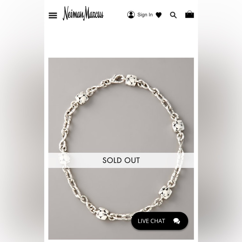 John Hardy Kali Pebble Necklace